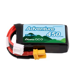 Gens Ace 450mAh 2S 60C 7.4V LiPo aku – XT30 pistik – Adventure (Non-G-Tech) - Pilt 1