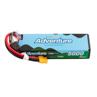 Gens Ace 5000mAh 2S 60C 7.4V LiPo aku – XT60 pistik – Adventure - Image 1
