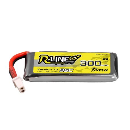 Tattu 300mAh 1S 95C 3.8V(HV) LiPo aku – BT 2.0 pistik – R-Line 1.0