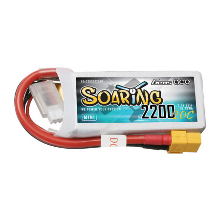 Gens Ace 2200mAh 2S 20C 7.4V LiPo aku – XT60 pistik – Soaring