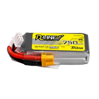 Tattu 750mAh 2S 95C 7.4V LiPo aku – XT30U-F pistik – R-Line 1.0 - Pilt 1