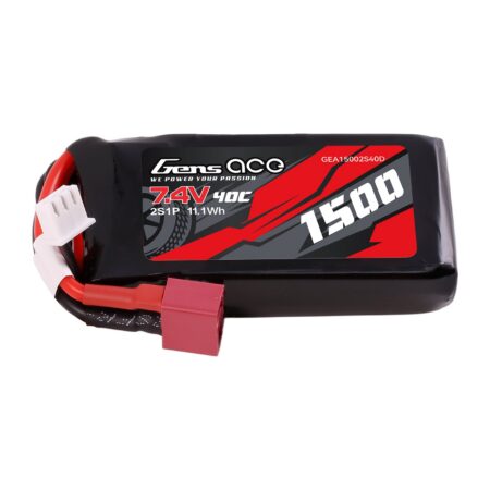 Gens Ace 1500mAh 2S 40C 7.4V LiPo aku – Deans pistik – Car Classic