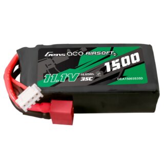 Gens Ace 1500mAh 3S 35C 11.1V LiPo aku – Deans pistik – Airsoft - Image 1