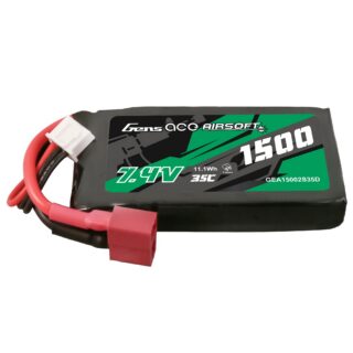 Gens Ace 1500mAh 2S 35C 7.4V LiPo aku – Deans pistik – Airsoft - Pilt 1