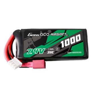 Gens Ace G-Tech 1000mAh 2S 35C 7.4V LiPo aku – Deans pistik – Airsoft - Pilt 1