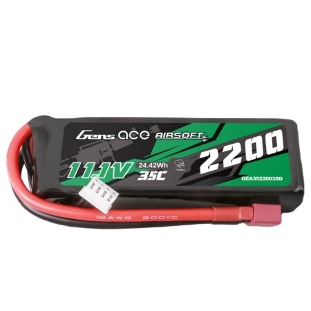 Gens Ace 2200mAh 3S 35C 11.1V LiPo aku – Deans pistik – Airsoft