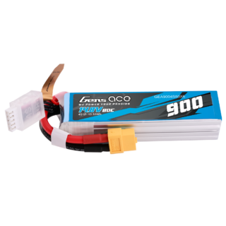 Gens Ace 900mAh 4S 80C 14.8V LiPo aku – XT60 pistik – Ace Classic - Pilt 1