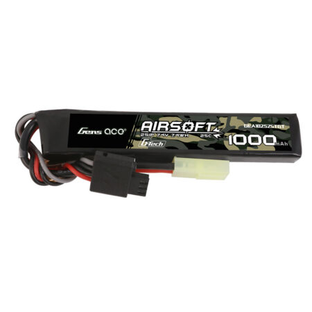 Gens Ace G-Tech 1000mAh 2S 25C 7.4V LiPo aku – Mini Tamiya pistik – Airsoft