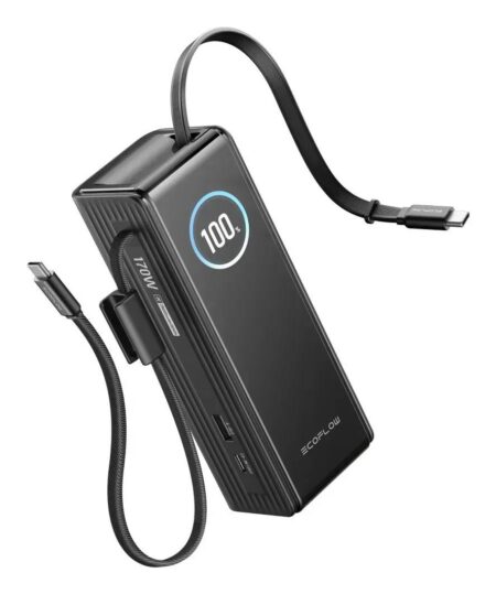 EcoFlow RAPID 25 000 mAh akupank (must) + kaabel