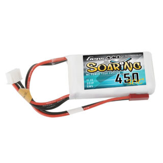 Gens Ace 450mAh 3S 30C 11.1V LiPo aku – JST-SYP pistik – Soaring - Image 1