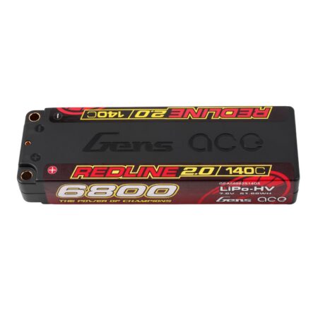 Gens Ace 6800mAh 2S 140C 7.6V(HV) LiPo aku – 5.0mm bullet – Redline