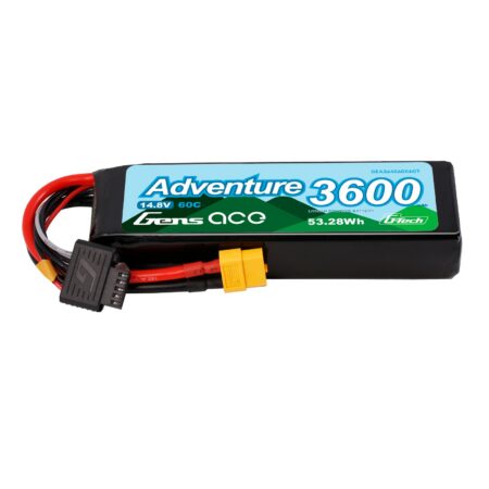 Gens Ace 3600mAh 4S 60C 14.8V LiPo aku – XT60 pistik – Adventure