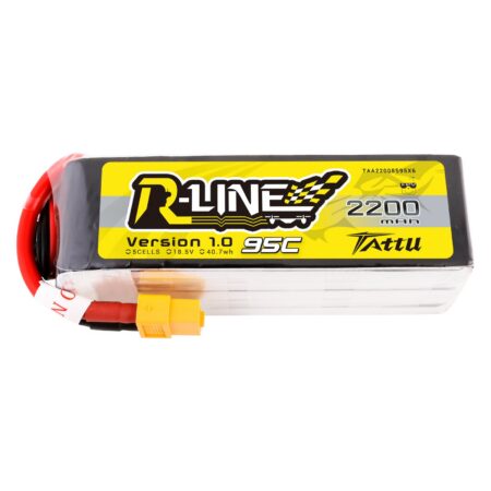 Tattu 2200mAh 5S 95C 18.5V LiPo aku – XT60 pistik – R-Line 1.0