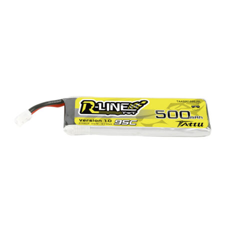 Tattu 500mAh 1S 95C 3.7V LiPo aku – PH2.0 pistik – R-Line 1.0