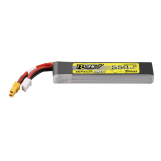 Tattu 550mAh 2S 95C 7.4V Long LiPo aku – R-Line 1.0 - Pilt 1