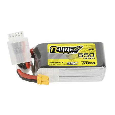 Tattu 650mAh 4S 95C 14.8V LiPo aku – XT30 pistik – R-Line 1.0