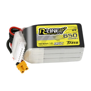 Tattu 650mAh 6S 95C 22.2V LiPo aku – XT30U-F pistik – R-Line 1.0 - Pilt 1