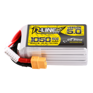 Tattu 1050mAh 6S 150C 22.2V LiPo aku – XT60 pistik – R-Line 5.0 - Pilt 1