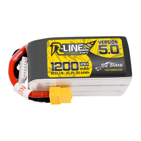 Tattu 1200mAh 6S 150C 22.2V LiPo aku – XT60 pistik – R-Line 5.0