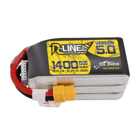 Tattu 1400mAh 6S 150C 22.2V LiPo aku – XT60 pistik – R-Line 5.0