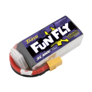 Tattu 1550mAh 3S 100C 11.1V LiPo aku – XT60 pistik – FunFly - Pilt 2