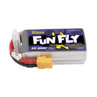 Tattu 1550mAh 3S 100C 11.1V LiPo aku – XT60 pistik – FunFly - Pilt 1